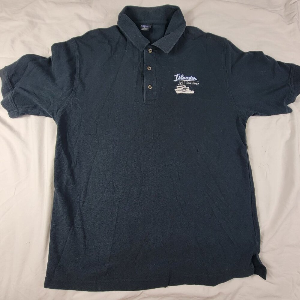 Pure Polaris Islander San Diego Mens Large Polo Shirt Casual Work Outdoors
